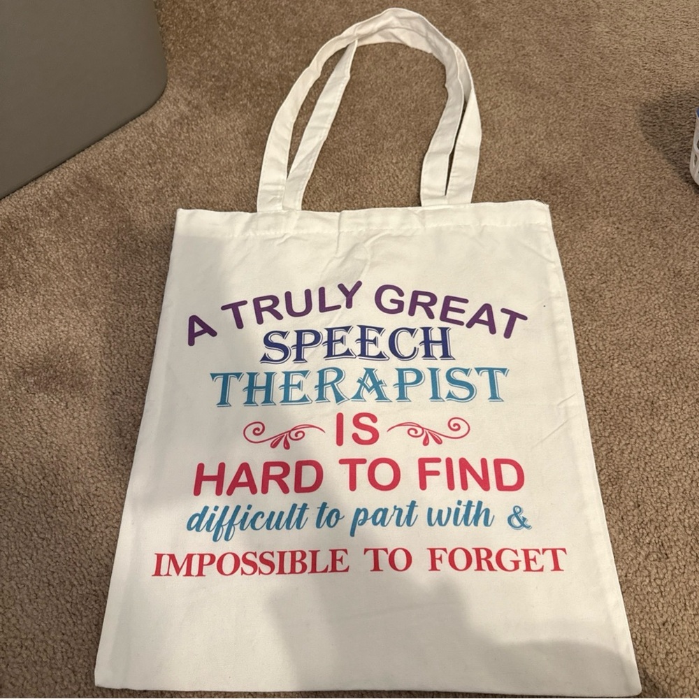 Canvas Speech Therapist Bag Gift- Supervisor SLP GIFTS Tote Bag Thank You Gifts